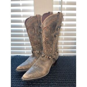 Durango Crush Women's 7 Heartbreaker Cowboy Boot Concho Brown